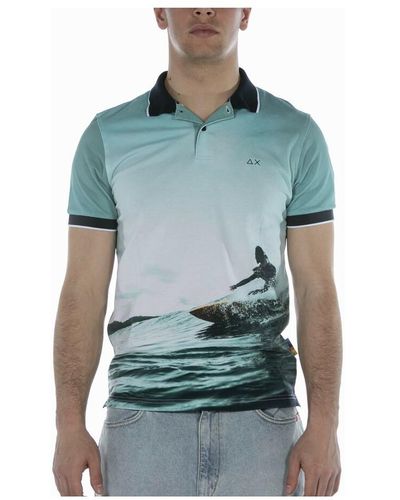 Sun 68 Polo T-Shirt - Blau