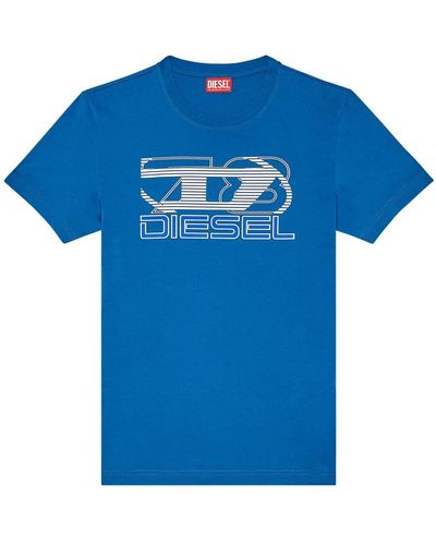 DIESEL T-shirt mit oval d 78-print - Blau