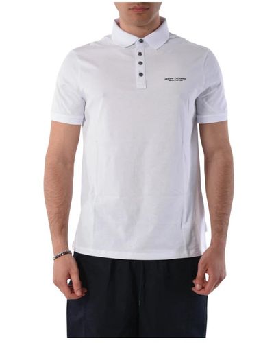 Armani Exchange Polo Shirts - White