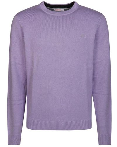 Sun 68 Round-Neck Knitwear - Purple