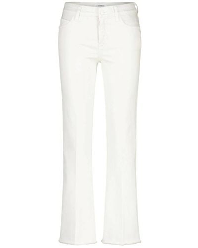 Cambio Boot-Cut Jeans - White
