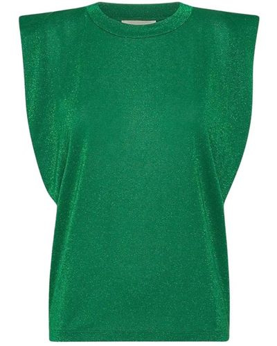 Momoní Top sin mangas de jersey lurex - Verde