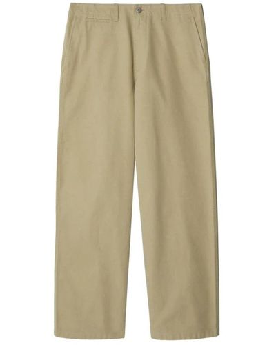 Burberry Straight Trousers - Natural