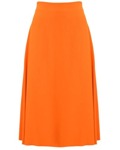 Liviana Conti Midi Skirts - Orange