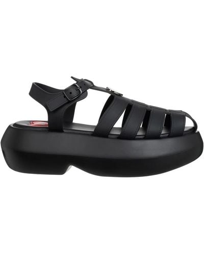 Love Moschino Flat Sandals - Black
