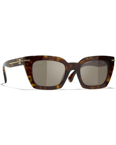 Chanel Ikonoische sonnenbrille mit einheitlichen gläsern - Braun