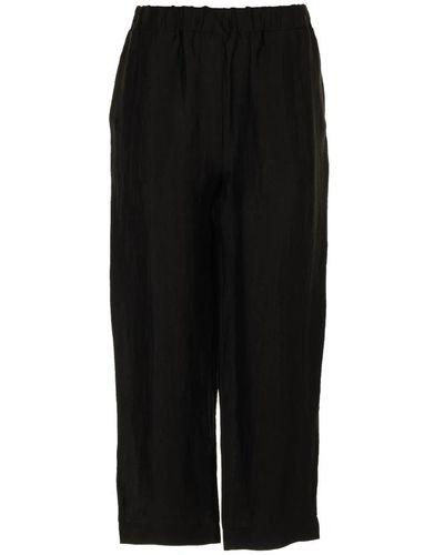 Alpha Studio Cropped trousers - Negro