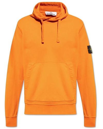 Stone Island Sweatshirt mit logo - Orange