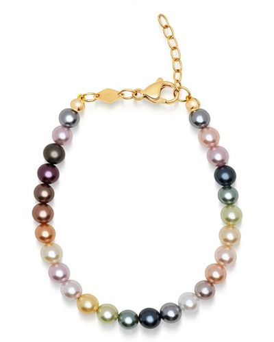 Nialaya Wo rainbow pearl bracelet - Metálico