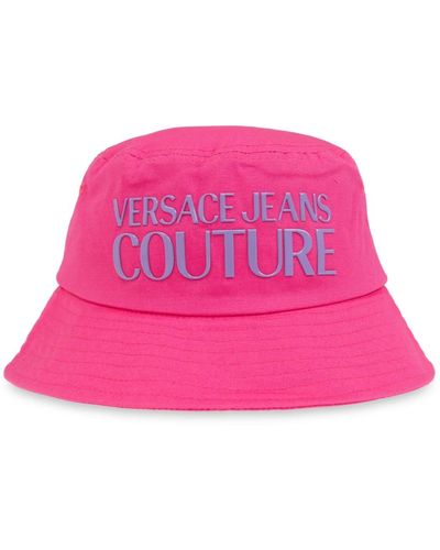 Versace Cappello a secchiello con logo - Rosa