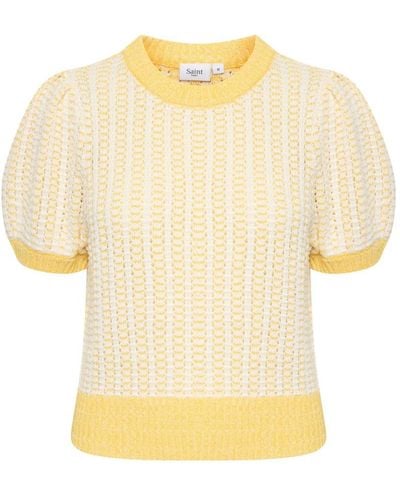 Saint Tropez Round-Neck Knitwear - Yellow