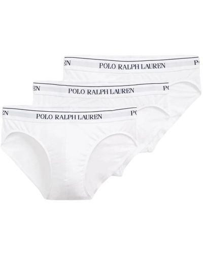 Ralph Lauren Klassische weiße polo-slips (3er-pack)