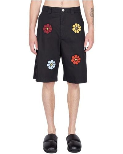 Moncler Blumige Bermuda Shorts - Schwarz