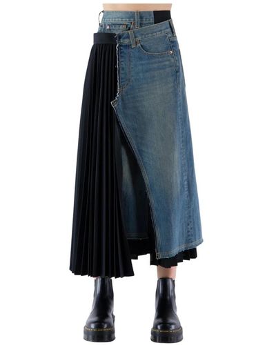 Junya Watanabe Maxi skirt - Blu