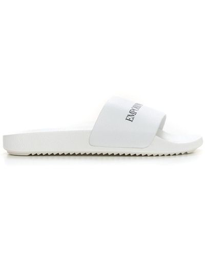 Emporio Armani Sandals with logo - Blanc