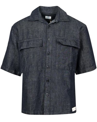 Tela Genova Short sleeve camicie - Blu