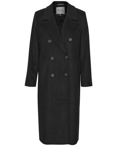 My Essential Wardrobe Double-Breasted Coats - Black