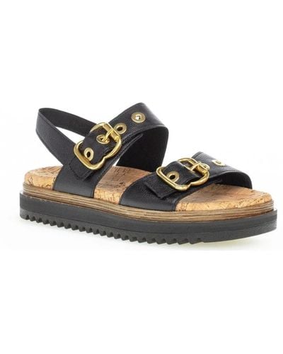 Gabor Flat Sandals - Brown
