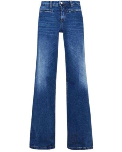 Liu Jo Jeans a vita alta flare eco-sostenibili - Blu