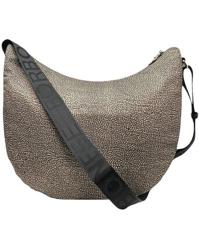 Borbonese Luna bag medium - elegante borsa a tracolla per la donna moderna - Grigio