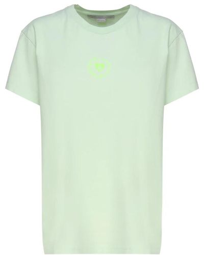 Stella McCartney Camisetas y polos verdes de algodón orgánico