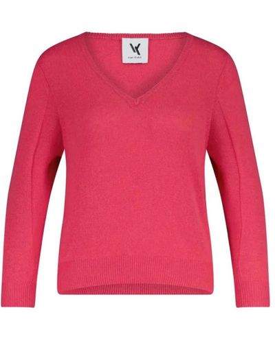 Van Kukil V-Neck Knitwear - Pink