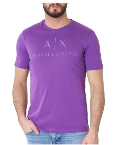 Armani Exchange Großes logo t-shirt - violets - Lila