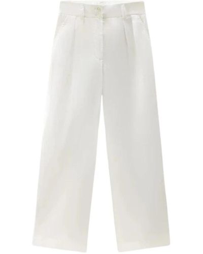 Woolrich Wide trousers - Weiß