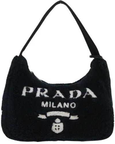 Prada Borsa a tracolla prada in cotone nero