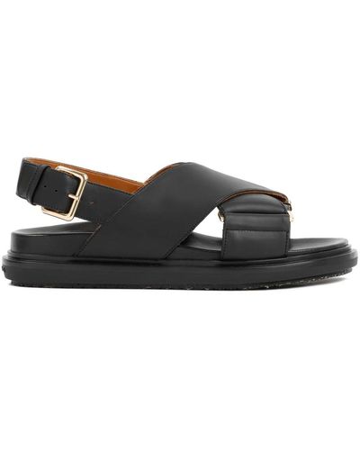 Marni Flat Sandals - Black