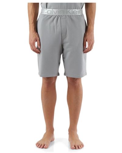 Calvin Klein Baumwollmischung elastische taille shorts - Grau