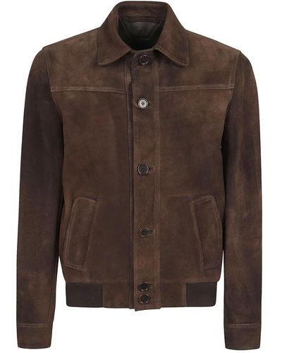 Salvatore Santoro Jackets > leather jackets - Marron