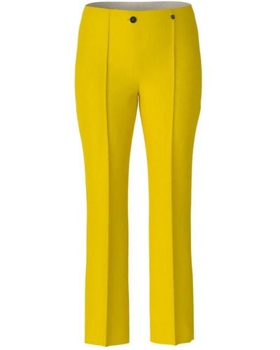 Marc Cain Slim-Fit Trousers - Yellow