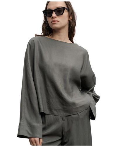 Ahlvar Gallery Nina linen blouse - Gris