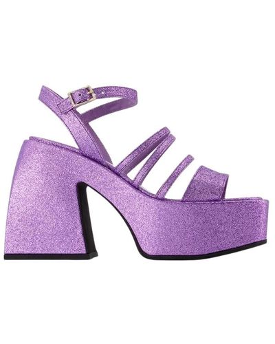 NODALETO Bulla chibi sandals - - purple - leather - Viola