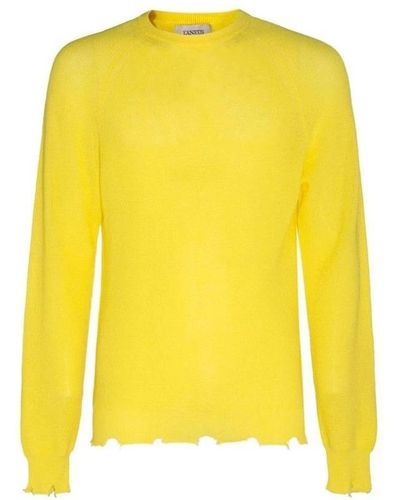 Laneus Round-Neck Knitwear - Yellow