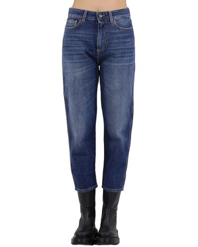 Manila Grace Jeans > cropped jeans - Bleu