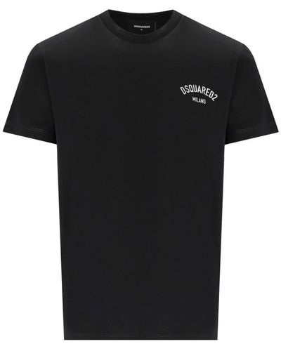 DSquared² Milano cool fit schwarzes baumwoll t-shirt