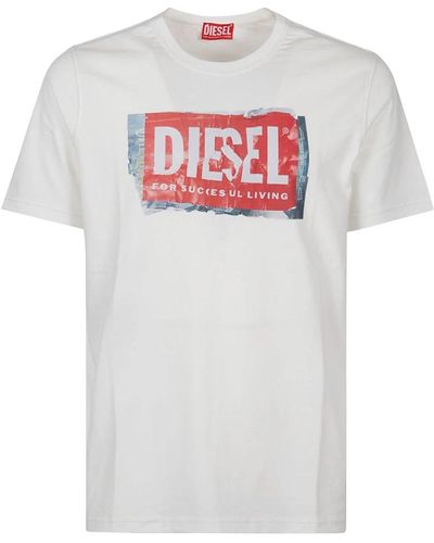 DIESEL Verstellbares q6 t-shirt,anpassen t-shirt - Weiß