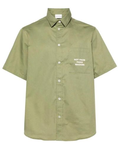 Drole de Monsieur Short Sleeve Shirts - Green
