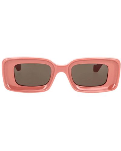 Loewe Chunky anagram rechteckige sonnenbrille, sonnenbrille mit quadratischem acetatrahmen in ,chunky anagram sonnenbrille - Pink