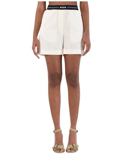 MSGM Short Shorts - White