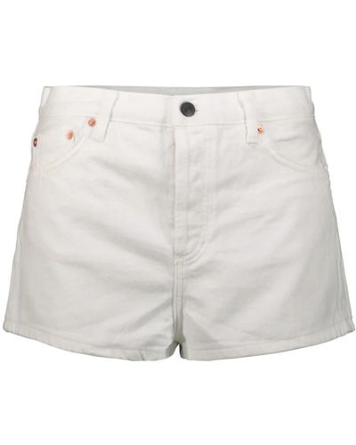 Wardrobe NYC Denim shorts mit mittlerer bundhöhe - Weiß