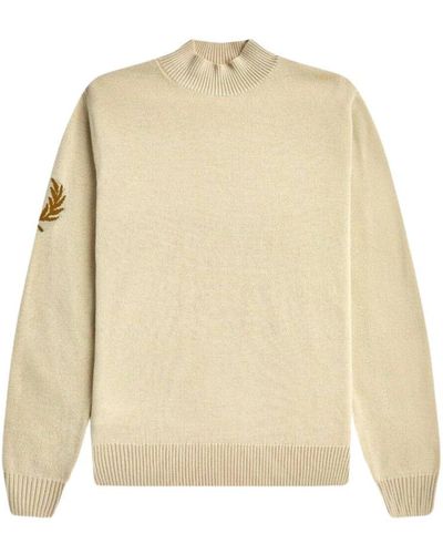 Fred Perry Turtlenecks - Natural