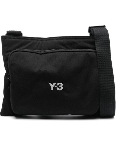 Y-3 Schwarze sacoche tasche mit logo-print