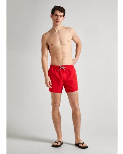 Pepe Jeans Schnell trocknende badeshorts - Rot