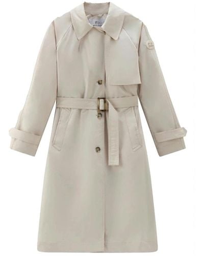 Woolrich Coats > trench coats - Gris