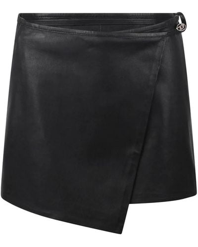 DIESEL Leather skirts - Schwarz