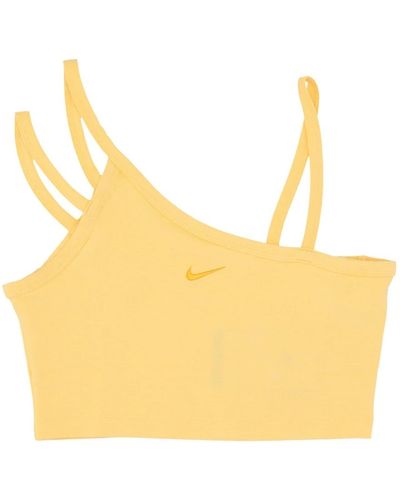 Nike Modernes crop top für den täglichen sportbekleidung - Gelb