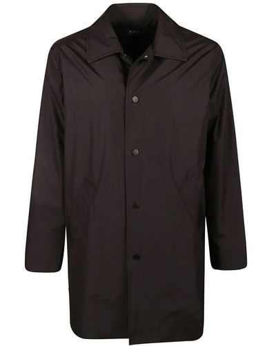 A.P.C. Single-Breasted Coats - Black